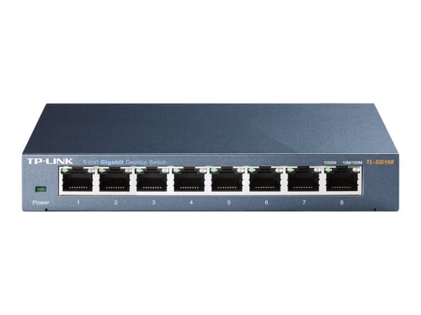 TP-Link TL-SG108 - Switch - 8 x 10/100/1000 - skrivbordsmodell