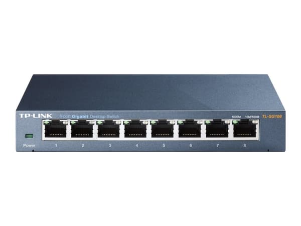 TP-Link TL-SG108 - Switch - 8 x 10/100/1000 - skrivbordsmodell