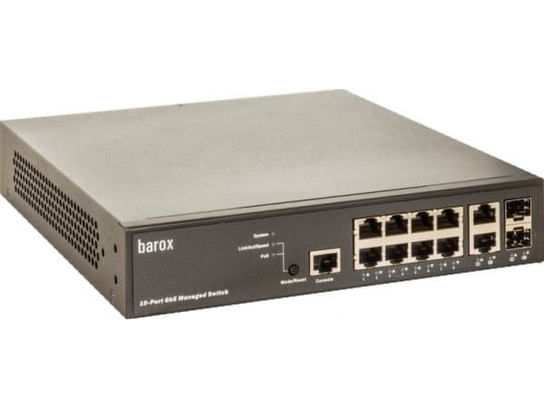 Barox RY-LGSP23-10G, hanterad, L2/L3, Gigabit Ethernet (10/100/1000), Strömförsörjning via Ethernet (PoE) stöd, Rackmontering, 1U