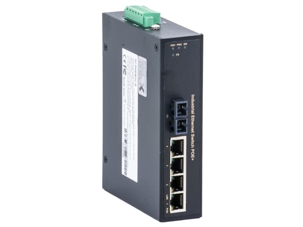 Barox PC-PIGE401C-M, Uhåndtert, L2, Fast Ethernet (10/100), Full tosidig, Strøm over Ethernet (PoE) Sort
