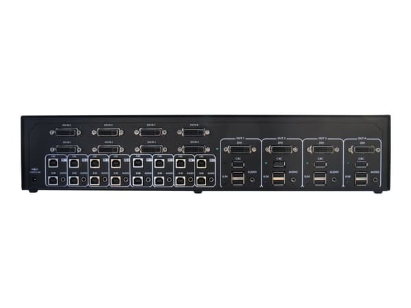 Black Box SECURE NIAP - Omkopplare för tangentbord/video/mus/ljud - 4 lokala användare - skrivbordsmodell - TAA-kompatibel