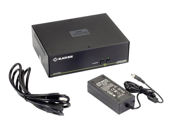 Black Box SECURE NIAP - Single-Head - omkopplare för tangentbord/video/mus/ljud - 2 x KVM/ljud - 1 lokal användare - skrivbordsmodell - TAA-kompatibe