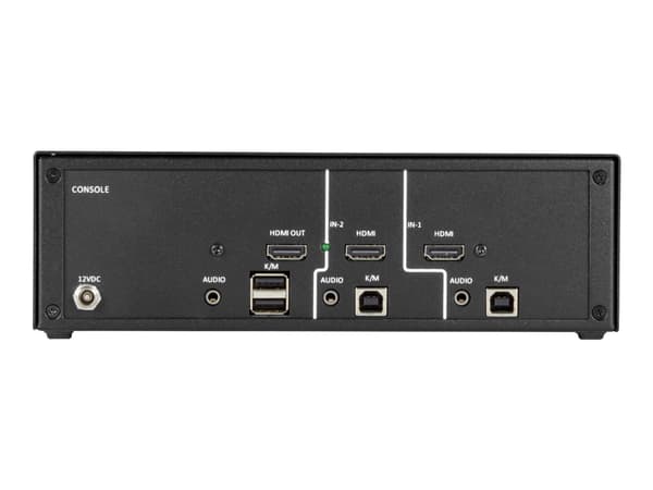 Black Box SECURE NIAP - Single-Head - omkopplare för tangentbord/video/mus/ljud - 2 x KVM/ljud - 1 lokal användare - skrivbordsmodell - TAA-kompatibe