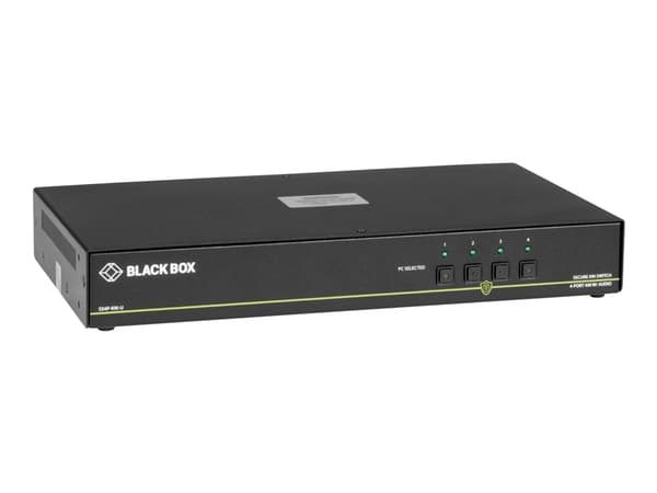 Black Box SECURE NIAP - Tangentbord/mus/ljudomkopplare - 4 x tangentbord/mus/ljud - 1 lokal användare - skrivbordsmodell - TAA-kompatibel