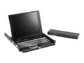 Miniatyrbild 1 av 2: Black Box ServTray KVT417A - KVM-konsol - PS/2, USB - 17" - kan monteras i rack - 1280 x 1024 - DVI-D, VGA - 1U