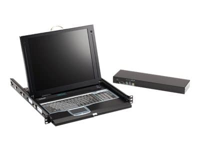 Black Box ServTray KVT417A - KVM-konsol - PS/2, USB - 17" - kan monteras i rack - 1280 x 1024 - DVI-D, VGA - 1U