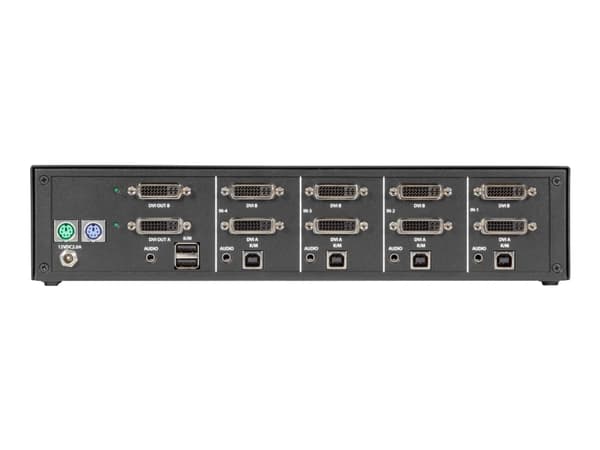 Black Box SECURE NIAP - Dual-Head - omkopplare för tangentbord/video/mus/ljud - 4 x KVM/ljud - 1 lokal användare - skrivbordsmodell - TAA-kompatibel