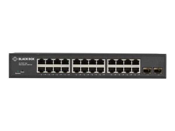 Black Box - Switch - smart - 24 x 10/100/1000 + 2 x SFP - rackmonterbar