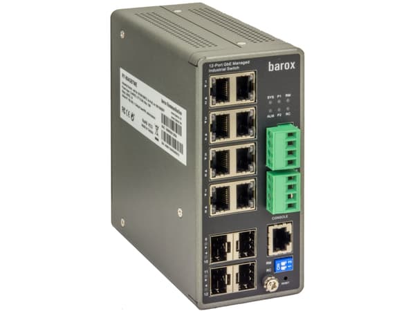 Barox RY-804GBTME, Håndtert, L2/L3, Gigabit Ethernet (10/100/1000), Full tosidig Sort