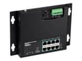 Miniatyrbild 3 av 5: TRENDnet TI-PG102F - Industrial - switch - 8 x 10/100/1000 (PoE+) + 2 x kombinations-Gigabit SFP - DIN-skenmonterbar, väggmonterbar - PoE+ (240 W) -