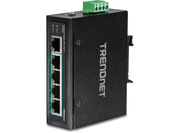 Trendnet TI-PG50, Hallitsematon, Gigabit Ethernet (10/100/1000), Täysin kaksipuolinen, Power over Ethernet -tuki, Telineasennus, Seinäkiinnitteinen musta