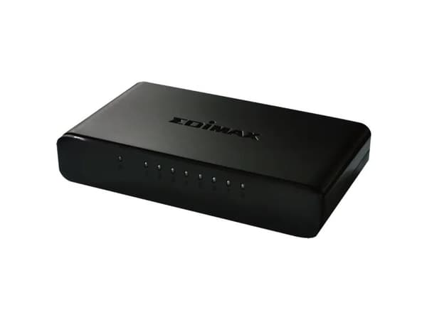 Edimax ES-3308P - Switch - ikke-styrt - 8 x 10/100 - stasjonær Sort