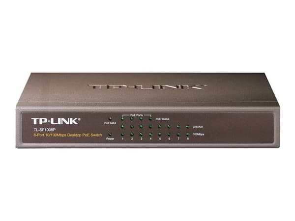TP-LINK Switch 8port 10/100 PoE Bordsmodell