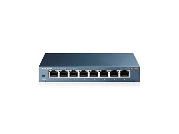 TP-Link TL-SG108 8-port Metal Gigabit Switch - Switch - ikke-styrt - 8 x 10/100/1000 - stasjonær Sort
