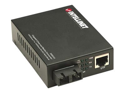 Intellinet Gigabit Ethernet Media Converter, 1000Base-T to 1000Base-Sx (SC) Multi-Mode, 550m - Fibermedieomformer - 1GbE - 1000Base-SX, 1000Base-T -