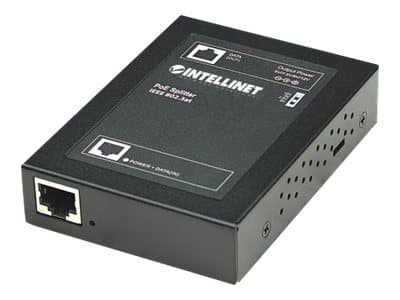 Intellinet Power over Ethernet (PoE+) Splitter, IEEE802.3at, 5, 7.5, 9 or 12 V DC output voltage - PoE splitter - svart