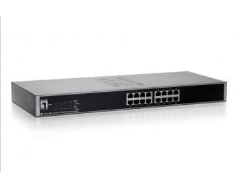 LevelOne FSW-1650 - Switch - ikke-styrt - 16 x 10/100 - stasjonær Grå