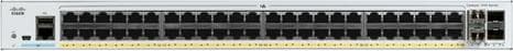Cisco Catalyst 1000-48P-4X-L - Switch - Administrerad - 24 x 10/100/1000 (PoE+) + 24 x 10/100/1000 + 4 x 10 Gigabit SFP+ (upplänk) - rackmonterbar -