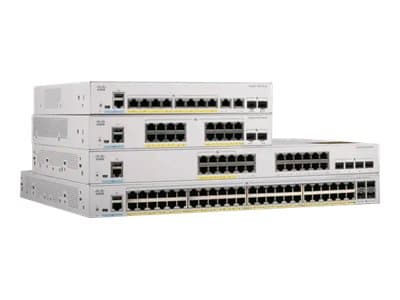 Cisco Catalyst 1000-48P-4X-L - Switch - Administrerad - 24 x 10/100/1000 (PoE+) + 24 x 10/100/1000 + 4 x 10 Gigabit SFP+ (upplänk) - rackmonterbar -