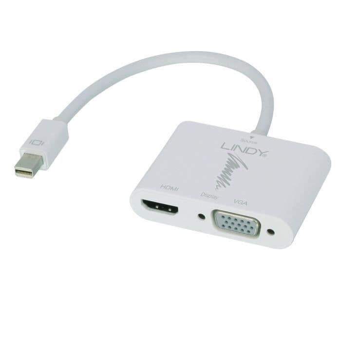 LINDY Mini DisplayPort 1,2 til HDMI 4K & VGA adapter - Aktiv