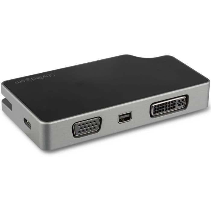 StarTech.com USB-C Digital AV Multiport-adapter - VGA / DVI / HDMI / mDP - PD 95 W - Integreret kabel - Space Grey (CDPVDHMDPDP)