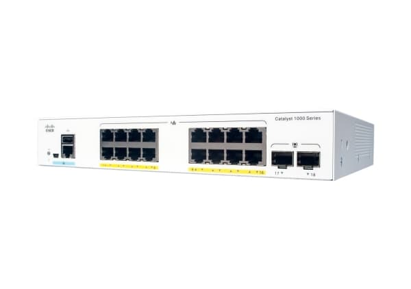 Cisco Catalyst C1000-16P-2G-L, Hallittu, L2, Gigabit Ethernet (10/100/1000), Power over Ethernet -tuki