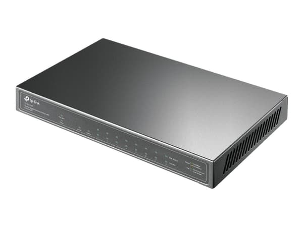 TP-Link TL-SG1210P - Switch - ohanterad - 8 x 10/100/1000 (PoE+) + 1 x 10/100/1000 (upplänk) + 1 x gigabit SFP (upplänk) - skrivbordsmodell - PoE+ (6