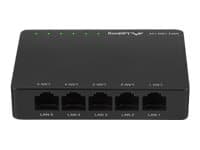 Lanberg DSP2-1005-12V, Hallitsematon, Gigabit Ethernet (10/100/1000)
