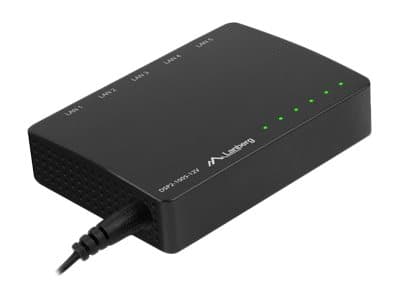 Lanberg DSP2-1005-12V, Hallitsematon, Gigabit Ethernet (10/100/1000)