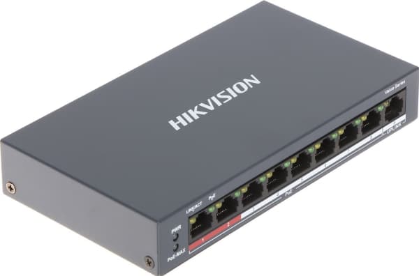 Hikvision Value Series DS-3E0109P-E/M(B) - Switch - ohanterad - 8 x 10/100 (PoE) + 1 x 10/100 - skrivbordsmodell - PoE (60 W)