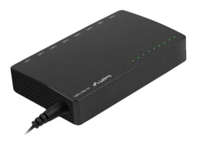 Lanberg DSP2-1008-12V - Switch - ikke-styrt - 8 x 10/100/1000 - stasjonær, veggmonterbar - AC 100 - 240 V