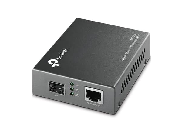TP-Link MC220L - Fibermedieomformer - 1GbE - 1000Base-LX, 1000Base-SX, 1000Base-LH - RJ-45 / SFP (mini-GBIC) - opp til 10 km - 850 nm / 1310 nm - for