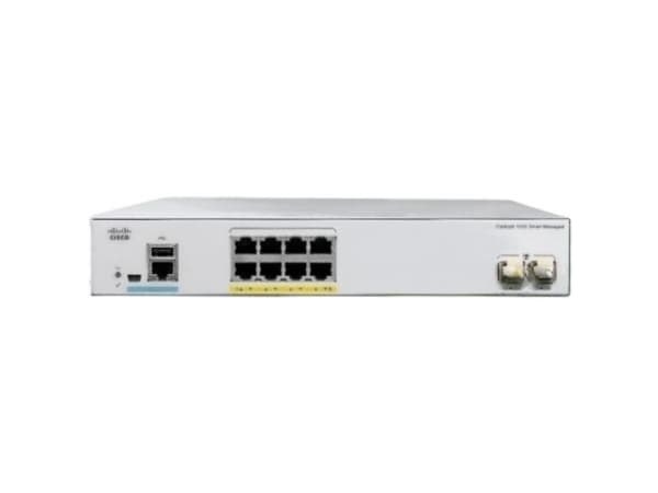 Cisco Catalyst 1000-8T-E-2G-L - Switch - Administrerad - 8 x 10/100/1000 + 2 x kombinations-Gigabit SFP (upplänk) - rackmonterbar