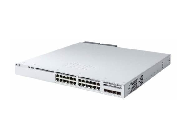Cisco Catalyst 9300L - Network Advantage - switch - L3 - Styrt - 24 x 10/100/1000 + 4 x Gigabit SFP (opplink) - rackmonterbar Grå
