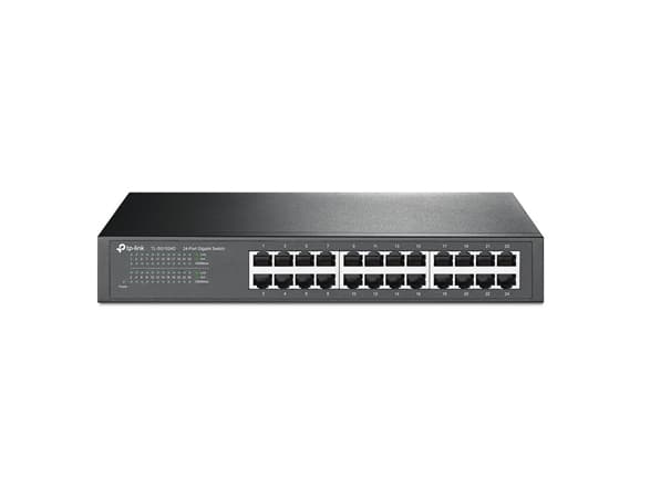 TP-Link TL-SG1024D, Unmanaged, Gigabit Ethernet (10/100/1000), Full duplex, Stativfäste