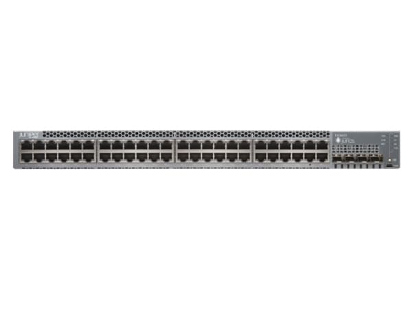 Juniper Networks EX Series EX3400-48T - Switch - L3 - Administrerad - 48 x 10/100/1000 + 4 x Gigabit SFP / 10 Gigabit SFP+ + 2 x 40 Gigabit QSFP+ - b