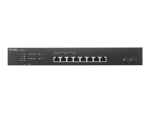 Zyxel XS1930-10 - Kytkin - älykäs - 8 x 100/1000/2.5G/5G/10GBase-T + 2 x 10 Gigabit SFP+ - monterbar på stativ