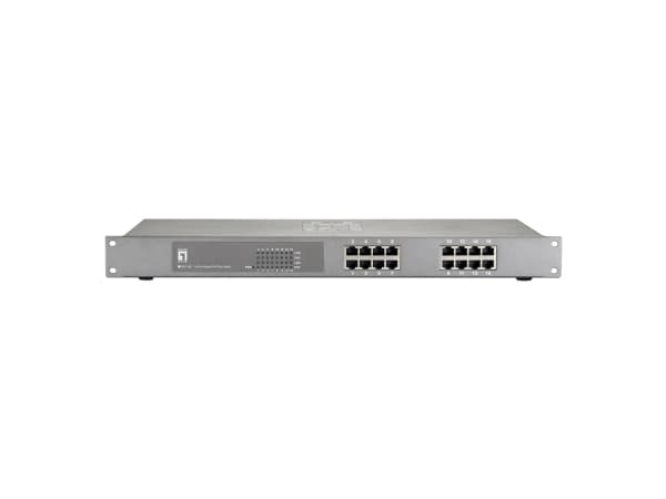 LevelOne GEP-1621W120 - Switch - 16 x 10/100/1000 (PoE+) - rackmonterbar, stasjonær - PoE+ (110 W)