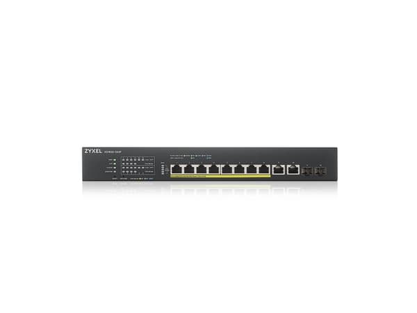 Zyxel XS1930-12HP - Switch - smart - 8 x 100/1000/2.5G/5G/10GBase-T (PoE++) + 2 x 100/1000/2.5G/5G/10GBase-T + 2 x 10 Gigabit SFP+ - rackmonterbar -