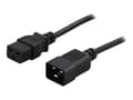 Miniatyrbilde 1 av 5: DELTACO DEL-112M-50 - Strømforlengelseskabel - IEC 60320 C19 til IEC 60320 C20 - AC 250 V - 16 A - 50 cm - rett kontakt - svart