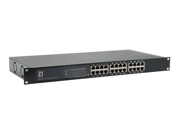 LevelOne GEP-2421W150 - Switch - 24 x 10/100/1000 (PoE) - rackmonterbar - PoE+ (150 W) Svart