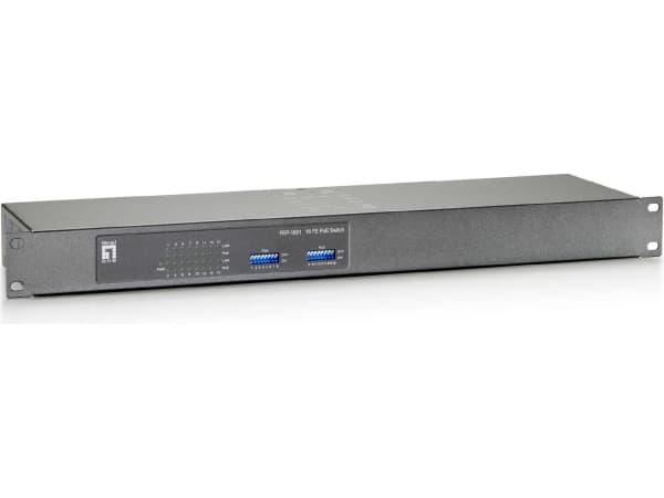 LevelOne FEP-1601W150 - Switch - 16 x 10/100 (PoE+) - rackmonterbar, skrivbordsmodell - PoE+ (142 W)
