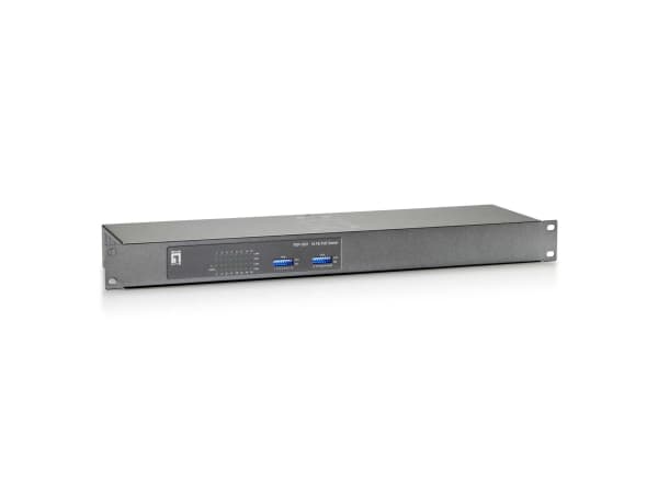 LevelOne FEP-1601W150 - Switch - 16 x 10/100 (PoE+) - rackmonterbar, skrivbordsmodell - PoE+ (142 W)