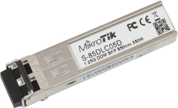 MikroTik 1.25G SFP SX-LC (MM) 850nm 550m DDM RB260x,RB2011x,CCRx MT S-85DLC05D:lle RB260x,RB2011x,CCRx MT S-85DLC05D