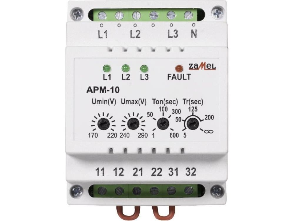 Zamel Automatic phase switch 16A 230V/3x400V + N APM-10 (EXT10000202)