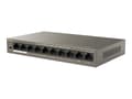 Miniatyrbilde 1 av 5: Tenda TEF1110P-8-63W - Switch - ikke-styrt - 8 x 10/100 (PoE) + 2 x 10/100 (opplink) - stasjonær - PoE (63 W)