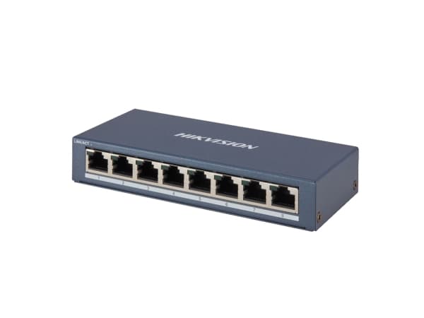 Hikvision Pro Series DS-3E0508-E(B) - Switch - ohanterad - 8 x 10/100/1000 - skrivbordsmodell