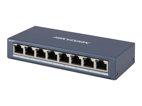 Hikvision Pro Series DS-3E0508-E(B) - Switch - ohanterad - 8 x 10/100/1000 - skrivbordsmodell