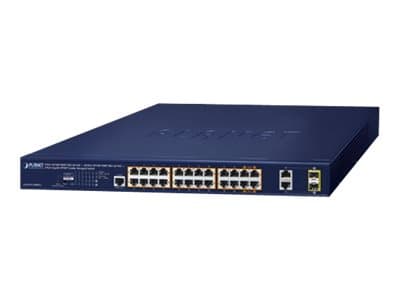PLANET GS-4210-24HP2C - Switch - L4 - Styrt - 20 x 10/100/1000 (PoE+) + 4 x 10/100/1000 (PoE++) + 2 x kombo for Gigabit Ethernet/Gigabit SFP - stasjo