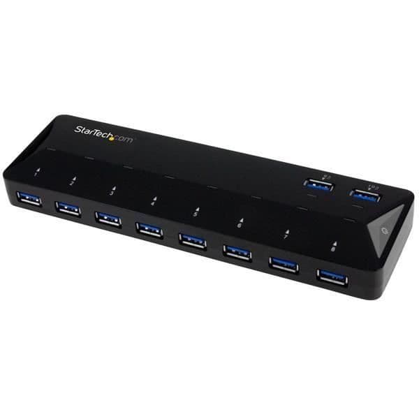 StarTech.com 10-Port USB 3.0 hub med opladnings- og synkroniseringsporte - 2x 1,5 A (ST103008U2C)
